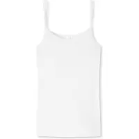 Schiesser White Spaghetti Strap Top - Luxury - White - XXL