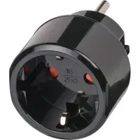 Brennenstuhl – Travel plug / travel adapter (travel socket adapter for: USA socket and Euro plug) (1508550)