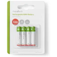 Nedis Ladattava Ni-MH-Akku AAA | 1.2 V DC | 700 mAh | Esiladattu | 4 - Läpipainopakkaus