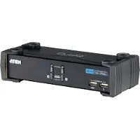 Aten KVM-switch, 1 konsol styr 2 datorer, DVI/USB, 2 extra USB-portar