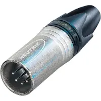 Neutrik - XLR-kaapeliliitin, 5-nastainen uros, hopeoitu, nikkeli