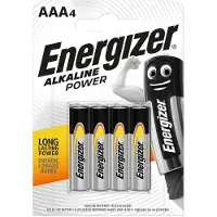 Energizer 4x Classic AAA 1.5V LR03, Kertakäyttöinen akku, AAA, Alkali, 1,5 V, 4 kpl, Musta, Hopea (E300132607)