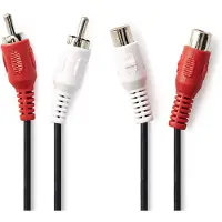 Nedis 2 x RCA uros - 2 x RCA naaras stereoaudiokaapeli
