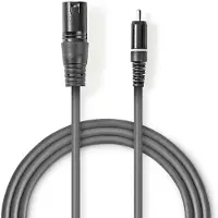 Nedis XLR uros - RCA uros XLR-audiokaapeli