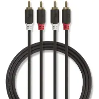 Nedis 2x RCA uros - 2x RCA uros stereoaudiokaapeli