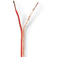 Nedis Kaiutinkaapeli 2 x 1.50 mm² Kupari 15.0 m Pyöreä PVC Läpikuultava Kela