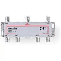 Nedis jakaja, 1 F naaras - 6 F naaras, 5-1000 MHz, metallikotelo