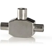 Nedis CSBW40950WT 2x koaksiaali uros-IEC (Coax) Naaras Satelliitti- ja antenni-sovitin