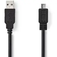 Nedis CCGB60500BK10 USB-A Uros-USB Micro-B Uros 1.00 m USB2.0 kaapeli