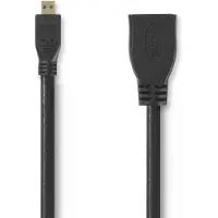 Nedis 0,2 m HDMI Micro uros - HDMI naaras kaapeli