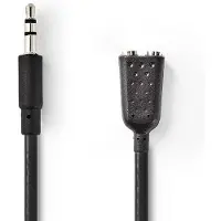 Nedis 3.5 mm uros - 2x 3.5 mm naaras kuulokejakaja