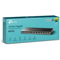 TP-LINK TL-SG116E, Hallitsematon, L2, Gigabit Ethernet (10/100/1000), Täysin kaksipuolinen