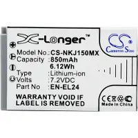 123accu Nikon EN-EL24 VFB11901 akku 850 mAh