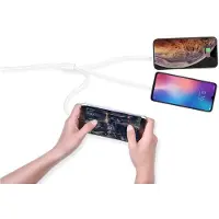 Devia Smart 3in1 Micro USB USB-C Lightning kaapeli - 1 2m - 2A - valkoinen