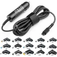 CoreParts Kannettavan tietokoneen virta-adapteri autoon, 90W, musta