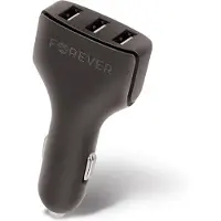 Forever CC-05 USB x 3 autolaturi 4 8 A harmaa