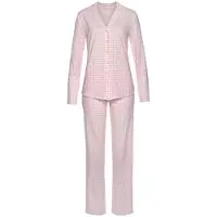 Vivance Pyjama 'Dreams' vaalea pinkki / valkoinen