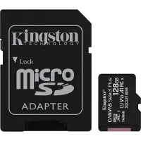 Kingston Canvas Select Plus SDCS2 128GB muistikortti - Class 10 A1 100MB/s+ sovitin mukana