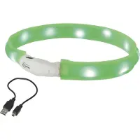 Nobby LED halsbånd wide VISIBLE S Grøn