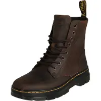 Dr. Martens Nauhasaappaat 'Combs' tummanruskea / keltainen
