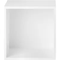 Muuto Stacked 2.0 hyllymoduuli taustalevyllä, keskik., valkoinen