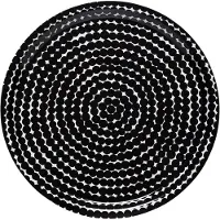Marimekko Räsymatto tarjotin, Ø 31 cm Musta-valkoinen