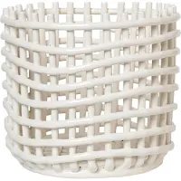 Ferm Living Ceramic Basket - Large - Off-white