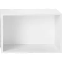 Muuto Stacked 2.0 hyllymoduuli taustalevyllä, iso, valkoinen