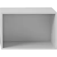 Muuto Stacked 2.0 hyllymoduuli taustalevyllä, iso, vaaleanharmaa