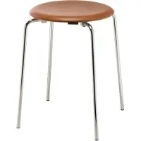 Fritz Hansen Dot jakkara, pähkinänruskea nahka - kromi
