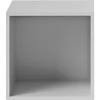 Muuto Stacked 2.0 hyllymoduuli taustalevyllä, keskik., vaaleanharmaa