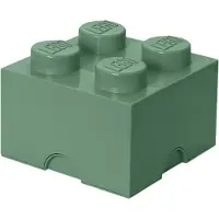 LEGO Storage Brick 4 säilytyslaatikko, hiekanvihreä