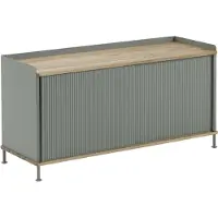 Muuto Enfold senkki, matala, tammi - dusty green