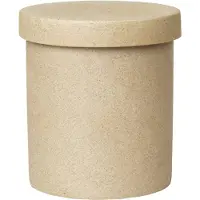 Ferm Living Bon Accessories säilytyspurkki, L, hiekka - musta lasitus