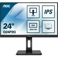 AOC P2 Q24P2Q, 60,5 cm (23.8"), 2560 x 1440 pikseliä, Quad HD, LED, 4 ms, Musta