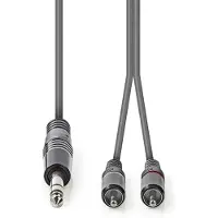 Nedis 6.35 mm uros - 2 x RCA uros stereoaudiokaapeli