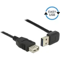 DeLOCK 1m, USB 2.0-A - USB 2.0-A USB cable USB A Black (83547)