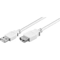 Pro USB 2.0 Hi-Speed jatkojohto, valkoinen