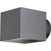 Aneta Lighting EKERUM vägglampa ute, fyrk silver