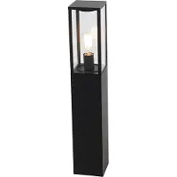 QAZQA Teollinen ulko-lattiavalaisin musta 80 cm IP44 - Charlois