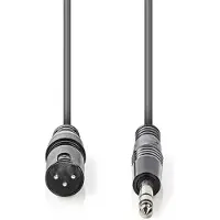 Nedis balansoitu XLR uros - 6.35 mm uros XLR-audiokaapeli