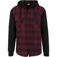 Urban Classics Hooded Ed Flanell Sweat Leeve Pitkähihainen Kauluspaita