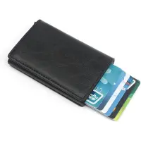 Tech of sweden Musta Rfid - Nfc-suojanahkainen Lompakkokorttikotelo - 6kpl Black One Size