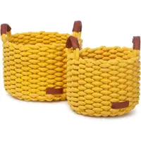 KidsDepot Korbo Säilytyskori Medium 2-pack, Keltainen