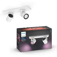 Philips Hue White & Color Ambiance Argenta Kohdevalaisin Kahdella Spotilla