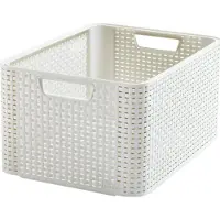 Curver 205851 rottinkityylinen säilytystila L toisen sukupolven polypropeeni Ivory