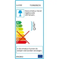 Lucide Otis 43x43 plafondi