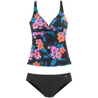 LASCANA Tankini sininen / lila / oranssi / musta