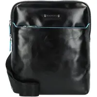 Piquadro Blue Square Crossbody-laukku Nahka 26 cm Musta