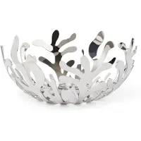 Alessi Fruit Bowl In 18/10 Stainless Steel - Silver - D21CM